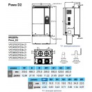 Перетворювач частоти Delta Electronics, 75 кВт, 400В,3ф.,векторний, з ПЛК, VFD750CP43A-21