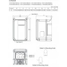 Перетворювач частоти, 3x400В, 3.7/4 кВт, 9.0А, ЕМС С2, IP66, VFD9A0MS43MFSAA