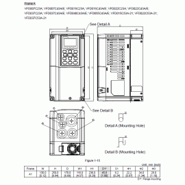 Преобразователь частоты (0.75kW 380V), VFD007C43A Преобразователь частоты (0.75kW 380V), VFD007C43A