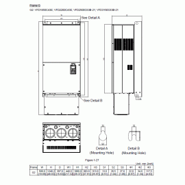 Преобразователь частоты (3x690В,  315 кВт), встроенный DC дроссель, VFD3150C63B-21 Преобразователь частоты (3x690В,  315 кВт), встроенный DC дроссель, VFD3150C63B-21