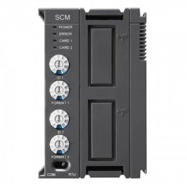   Коммуникационный модуль: 2 слота под комм. платы: AS-F232, AS-F422, AS-F485, AS-FCOPM, AS00SCM-A