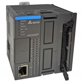 Процесорний, модуль, AS300, 2 функціональних слота, до 32х модулів розширення, до 1024 I/O, Ethernet, USB, RS-485x2, програмується LD, ST, CFC, SFC та С , 128K кроків, 12 DI/ 12 DO, AS324MT-A