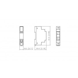 Блок живлення 1х220В 50Гц, Uвих = 24В, I навантаження макс = 0,4 А, DRC-24V10W1AZ