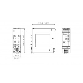 Блок живлення 1х220В AC або 88-375В DC, Uвих = 24В, I навантаження макс = 5 А, 120Вт, метал. корпус, буст до 7 сек, функ. APB, реле, LED, DRM-24V120W1PN