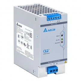 Блок живлення 1х220В AC або 88-375В DC, Uвих = 24В, I навантаження макс = 10А, 240Вт, метал. корпус, буст до 7 сек, функ. APB, реле, LED, DRM-24V240W1PN