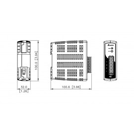 Блок живлення 1х220В, 12В, 15Вт (1,25А) пластиковий корпус, DRP012V015W1AZ
