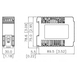 Блок живлення 1х220В AC або 120-375В DC,  Uвих = 5В, I навантаження макс = 5 А,  25Вт, у пластиковому корпусі, NEC 2-ого класа, DRS-5V50W1NZ