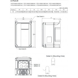 Перетворювач частоти, 3x400В, 3.7/4 кВт, 9.0А, ЕМС С2, IP66, VFD9A0MS43MFSAA Перетворювач частоти, 3x400В, 3.7/4 кВт, 9.0А, ЕМС С2, IP66, VFD9A0MS43MFSAA