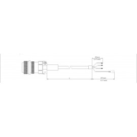 кабель 3 м (мотор UVW)  2.0KW средняя и низкая инерция (для ASD-A2), ASD-A2PW1003