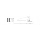 кабель 3 м (мотор UVW)  для 2.0KW c тормозом, средняя и низкая инерция (для ASD-A2), ASD-A2PW1103