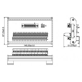 Клемний блок для ASDA-B2, ASD-MDDS4444