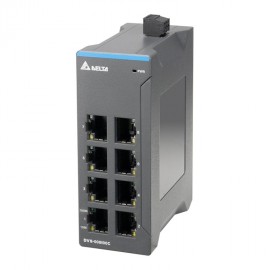 Неуправляемый коммутатор Ethernet, 8 портов, 12–24 В DC, -10...+60 °C, пластиковый корпус IP40, DVS-008I00C