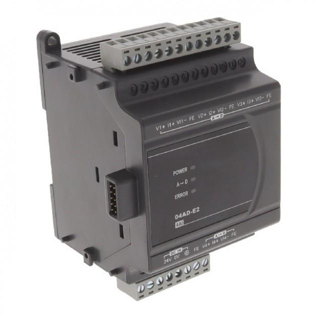 Модуль аналогового вводу: 4AI, 14bit, 24V DC Power, DVP04AD-E2