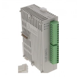 Модуль вимірювання температури: 4 термопари K/J, 14bit (0.1°C), 24V DC Power, with RS485, SLIM, DVP04TC-S