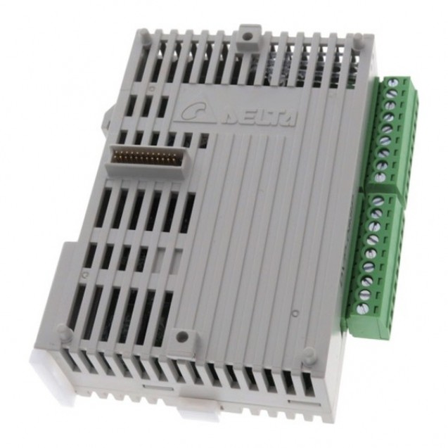 Модуль дискретних входів/виходів: 4DI, 4DO (Relay), 24V DC Power, SLIM, DVP08SP11R