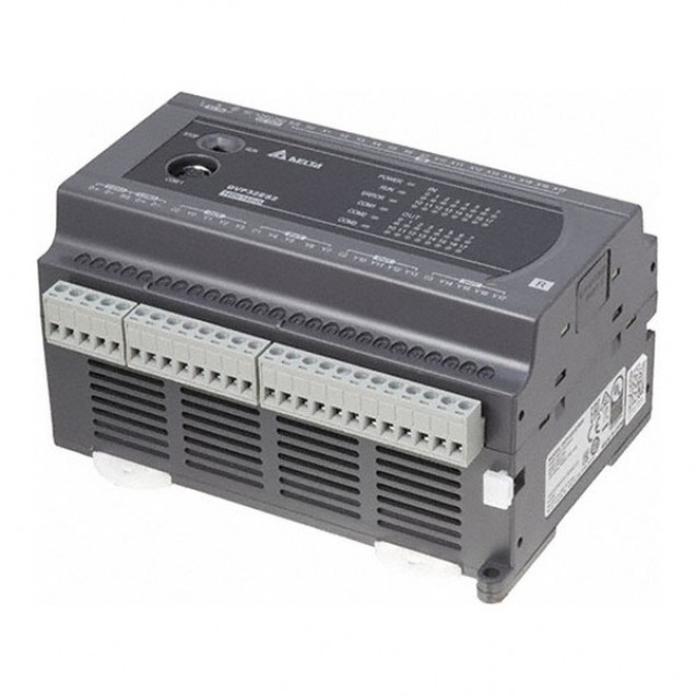Контролер: 32 Point,16DI/16DO(Relay),100~240 AC Power , 3 COM: 1 RS232 & 1 RS485 & 1 CANopen, DVP32ES200RC