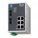 Неуправляемый коммутатор Ethernet, 8 портов, -40...+75 С, с аварийный вых., 2 многомодовых оптич. портов SC, DVS-008W01-MC02